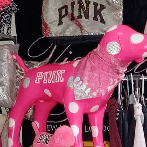 VS PINK LARGE PINK DOG WITH SEQUINS